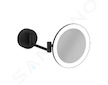Kludi Vela R - Kosmetické nástěnné zrcátko s LED osvětlením, matná černá 5899539W