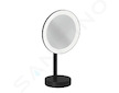 Kludi Vela R - Kosmetické zrcátko s LED osvětlením, matná černá 5899539F