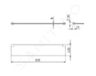 Kludi Vela R - Polička, délka 60 cm, sklo/matná černá 5897339