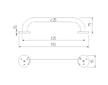 Nimco UNIX Madlo k vaně 355x25 mm UN 13035BM-26