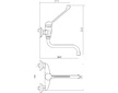Novaservis Dřezová baterie 150 mm lékařská páka Metalia 55 chrom 55070L/T,0