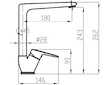 Novaservis Dřezová baterie Metalia 54 ECO, chrom 54014,0E