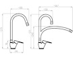 Novaservis Dřezová baterie s černým flexi ramenem Metalia 54, chrom 54014F,0C