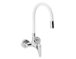 Novaservis Dřezová baterie s elastickým ramenem 100mm, bílá-chrom 94484,0B