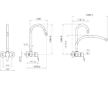 Novaservis Dřezová baterie s elastickým ramenem 100mm, černá-chrom 94484,0C