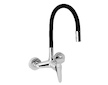 Novaservis Dřezová baterie s elastickým ramenem 150mm, černá-chrom 94480,0C