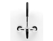 Novaservis Dřezová baterie s elastickým ramenem 150mm, černá-chrom 94480,0C