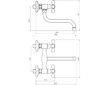 Novaservis Dřezová nástěnná baterie 150 mm bronz BAI5BR