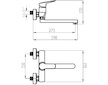 Novaservis Dřezová umyvadlová baterie 150 mm Metalia 54, chrom 54078,0