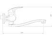 Novaservis Dřezová umyvadlová baterie 150 mm Metalia 57 chrom 57070,0