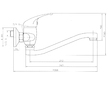 Novaservis Dřezová umyvadlová baterie 150 mm Titania Iris chrom 92070,0