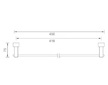 Novaservis Držák ručníků 450 mm Titania Anet chrom 66327,0
