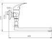 Novaservis Paneláková baterie bez příslušenství 100 mm Metalia 55 chrom 55073/1,0