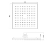 Novaservis Pevná sprcha 200 x 200 mm chrom RUP/220,0