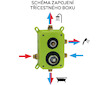 Novaservis Podomítková baterie s boxem 3 vývody, SHARP BOX37051RX,0