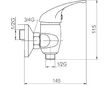 Novaservis Sprchová baterie bez příslušenství 100 mm Metalia 55 chrom 55064/1,0
