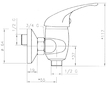 Novaservis Sprchová baterie bez příslušenství 100 mm Titania Iris chrom 92064/1,0