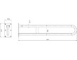 Novaservis Úchyt dvojitý sklopný 852 mm bílý R66830,11