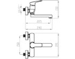Novaservis Umyvadlová dřezová baterie 150 mm Metalia 54, chrom 54076,0