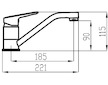 Novaservis Umyvadlová dřezová baterie Metalia 54, chrom 54096,0