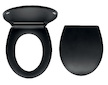 Novaservis WC sedátko, duroplast černá matná, panty tvrzený plast WC/BLACK