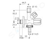 Schell Comfort - Kombinovaný rohový ventil, chrom 035450699