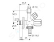 Schell Comfort - Kombinovaný rohový ventil, chrom 035510699