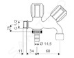 Schell Comfort - Kombinovaný výtokový ventil, chrom 035620699