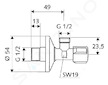 Schell Comfort - Rohový regulační ventil, chrom 052170699