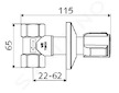 Schell Comfort - Uzavírací a regulační ventil DN20, chrom 191150699