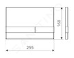 Schell Podomítkové splachovací nádrže - Ovládací deska k WC, matný chrom 032856499