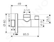 Schell Wing - Rohový regulační ventil, chrom 053980699