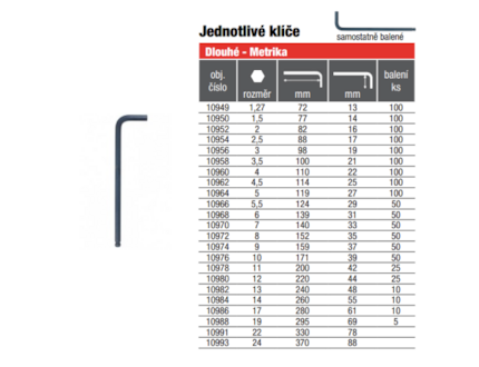 BONDHUS L.-klíč 11.0mm 10978