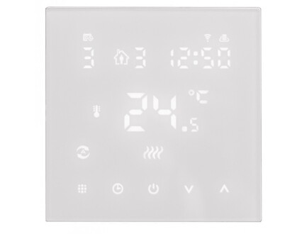 Drátový zapuštěný termostat AURATON 2YA WiFi s týdenním programem a ovládáním přes WiFi