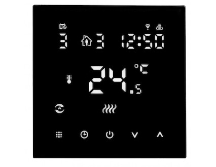 Drátový zapuštěný termostat AURATON 2YA WiFi s týdenním programem a ovládáním přes WiFi