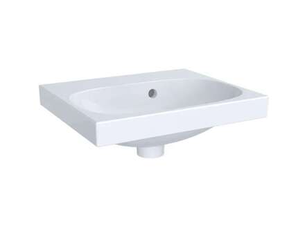 Geberit Acanto - Umývátko 45x38 cm, s přepadem, bez otvoru pro baterii, bílá 504.636.01.1