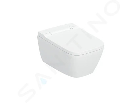Geberit AquaClean - Elektronický bidet AquaClean Sela Square s keramikou, Rimfree, SoftClose, KeraTect, bílá 146.250.01.1
