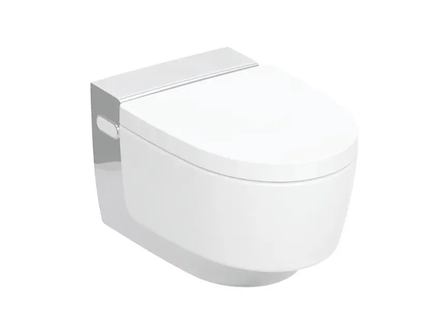 Geberit AquaClean - Elektronický bidet Mera Classic s keramikou, závěsný, TurboFlush, SoftClosing, KeraTect, bílá/lesklý chrom 1