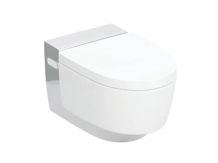 Geberit AquaClean - Elektronický bidet Mera Comfort s keramikou, závěsný, TurboFlush, SoftClosing, KeraTect, bílá/lesklý chrom 1