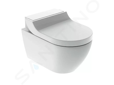 Geberit AquaClean - Elektronický bidet Tuma Comfort s keramikou, Rimfree, SoftClosing, alpská bílá 146.292.11.1