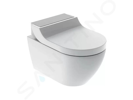 Geberit AquaClean - Elektronický bidet Tuma Comfort s keramikou, Rimfree, SoftClosing, kartáčovaná nerez 146.292.FW.1