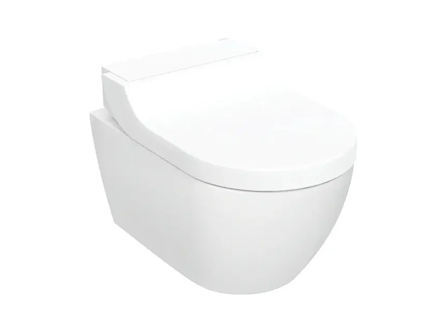 Geberit AquaClean - Elektronický bidet Tuma Comfort s keramikou, závěsný, TurboFlush, SoftClosing, KeraTect, sklo/bílá 146.290.S