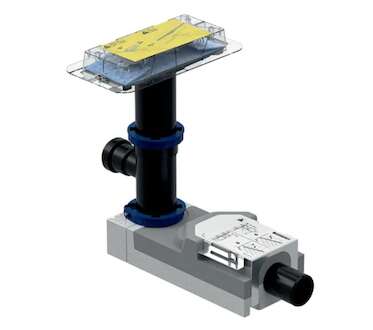 Geberit CleanLine - Souprava pro hrubou montáž sprchového kanálku s přívodem, pro podlahy od 180 mm, odpad 50 mm 154.159.00.1