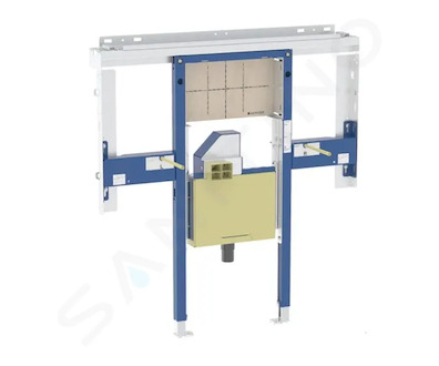 Geberit Duofix - Předstěnová instalace pro umyvadlo Geberit ONE 105 cm, pro nástěnnou armaturu, podomítkový sifon a prvek Clou, 
