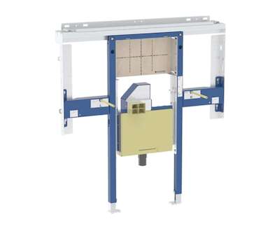 Geberit Duofix - Předstěnová instalace pro umyvadlo Geberit ONE 120 cm, pro nástěnnou armaturu, podomítkový sifon a prvek Clou, 