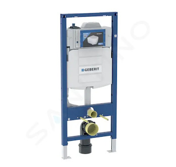Geberit Duofix - Předstěnová instalace pro závěsné WC, se splachovací nádržkou Sigma 12 cm, s hygienickým proplachem, výška 1,2 