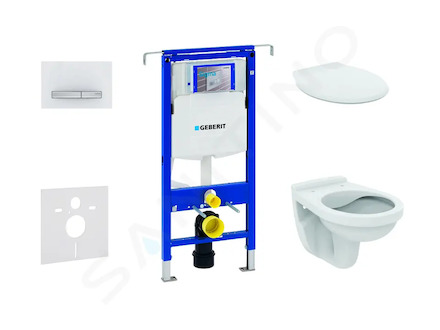 Geberit Duofix - Set předstěnové instalace, klozet Alpha se sedátkem, tlačítko Sigma50, alpská bílá 111.355.00.5 NR8