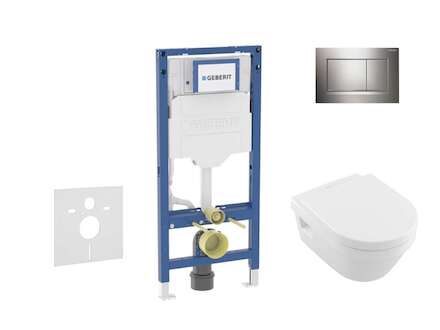 Geberit Duofix - Set předstěnové instalace, klozetu Architectura a sedátka softclose, tlačítko Sigma30, chrom SANI11CK1105