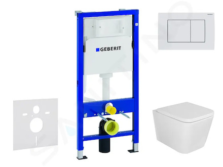 Geberit Duofix - Set předstěnové instalace, klozetu Arkas I a sedátka softclose, tlačítko Delta30, alpská bílá SANI11CA3161