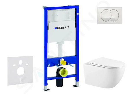 Geberit Duofix - Set předstěnové instalace, klozetu Gaia a sedátka softclose, tlačítko Delta, bílá SANI11CA3143